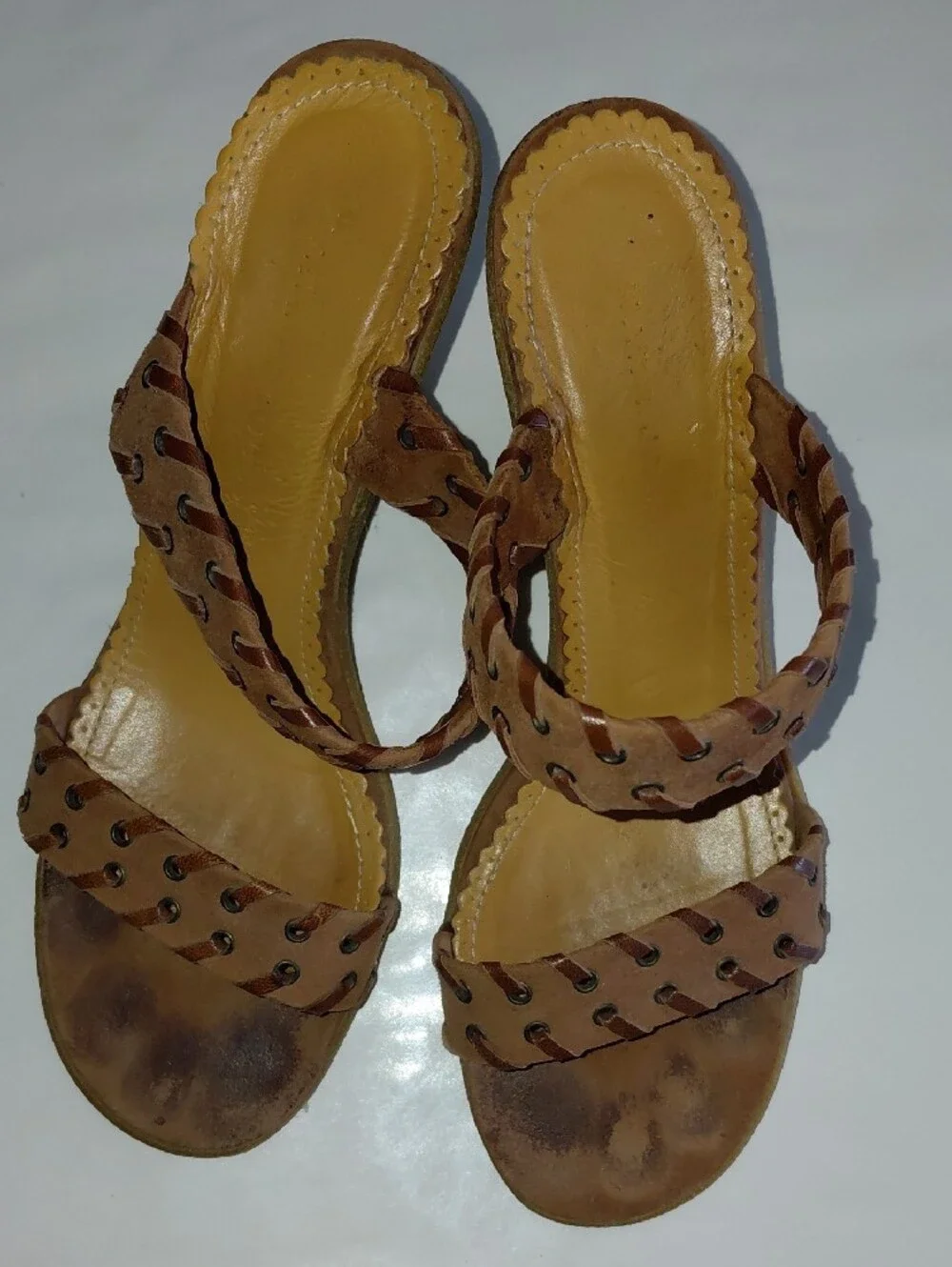 Marc Jacobs Brown Suede 90's Supermodel Wedge Slides, worn approx. 3 times.
